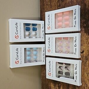 CurvLife Press On Nails Set of 5